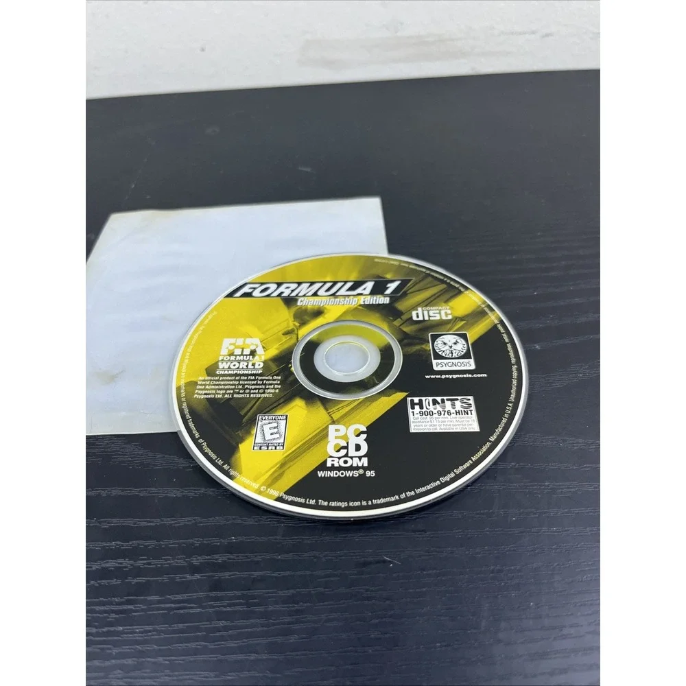 Formula 1 Championship Edition PC CD-ROM Racing Game Vintage Computer Software